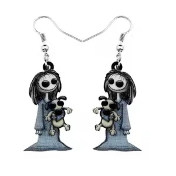 Halloween Acrylic Cartoon Horror Doll Earrings New - Picture 1 of 1